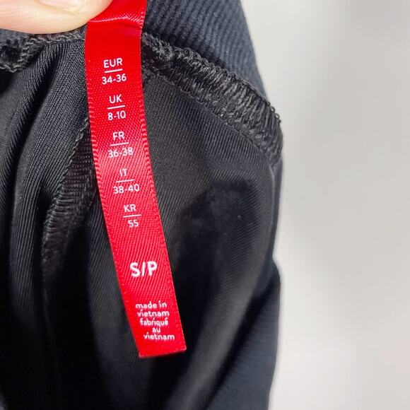 Spanx Maternity Small S Black Faux leather High Waisted Leggings Over The Belly - Picture 9 of 15